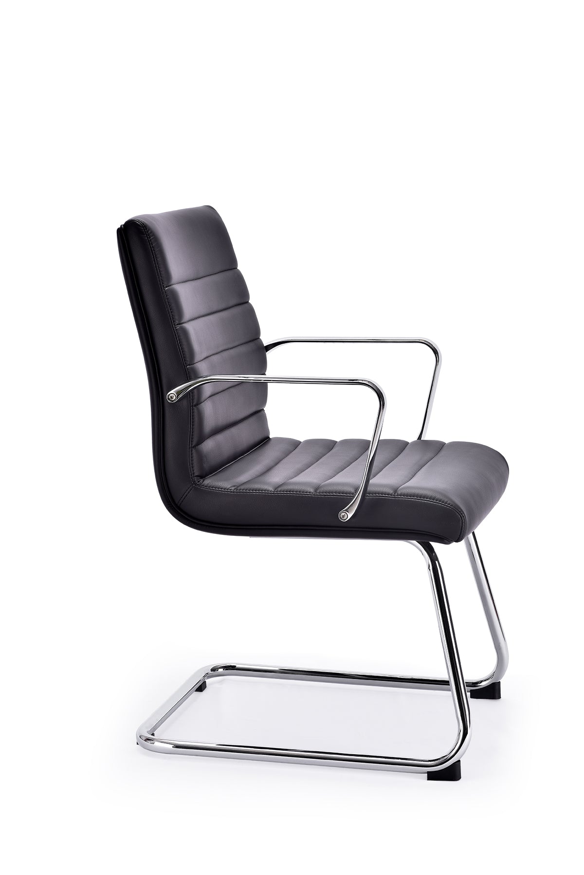 Folio Boardroom Leather Seating Armchair with Chrome Cantilever Frame