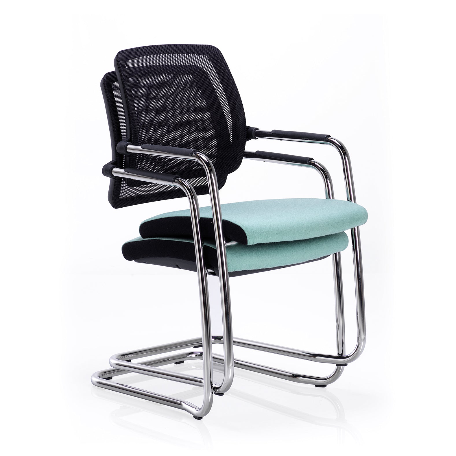 Ora+ Stackable Meeting & Conference Chair with Black Side Panels