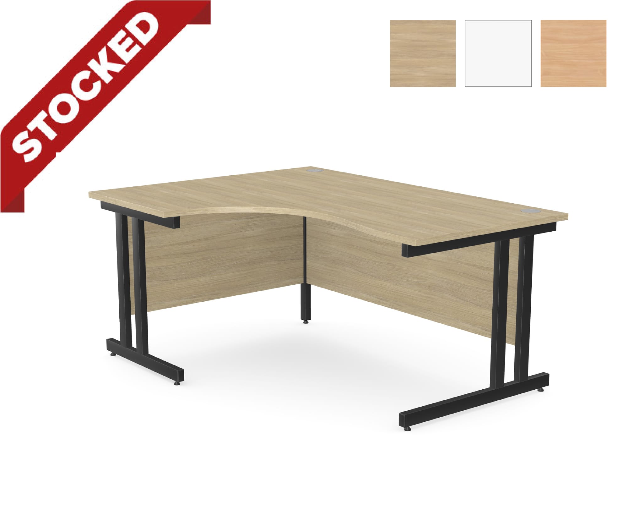 Ashford Metal Twin Leg Crescent Desk