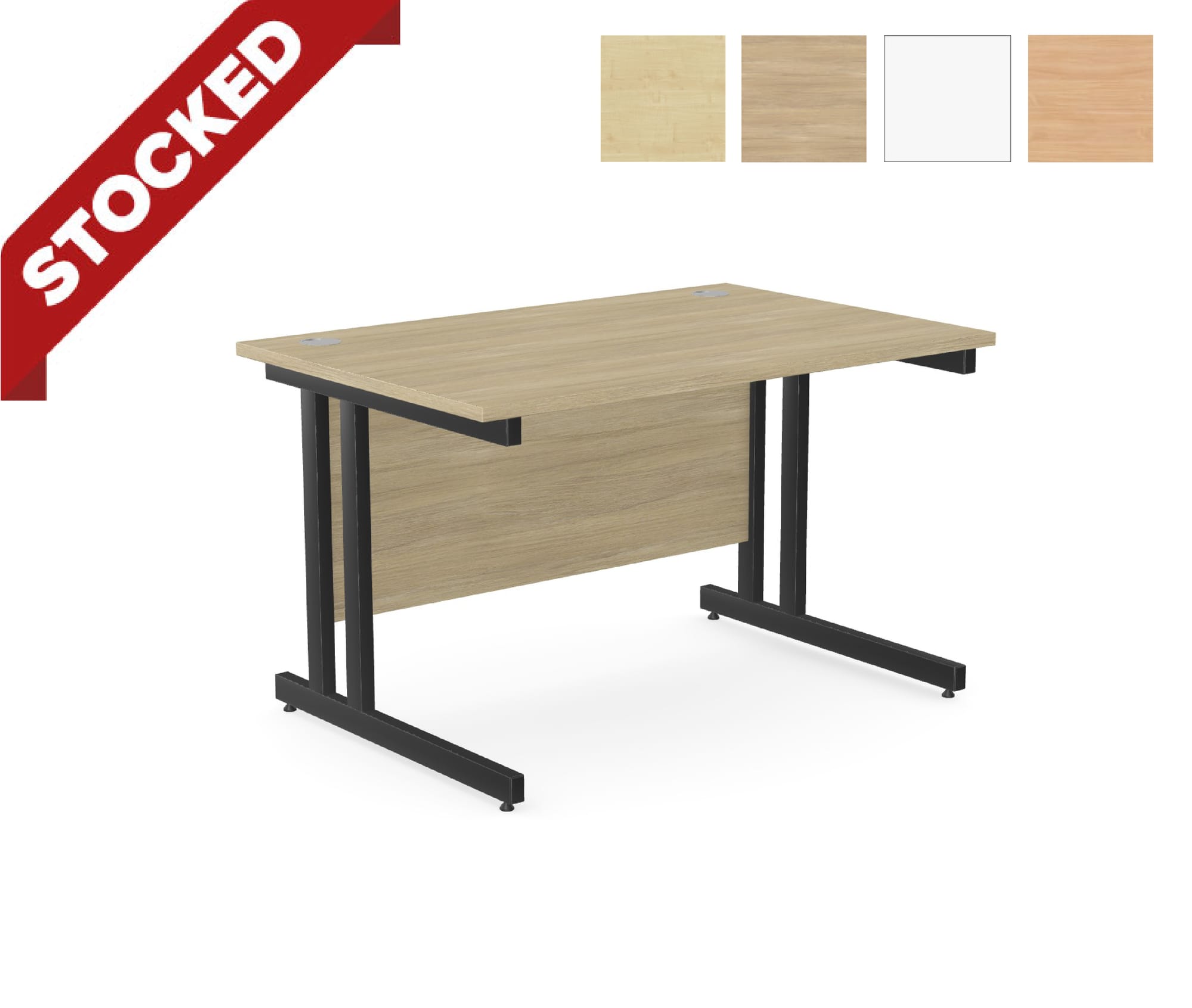 Ashford Metal Twin Leg Straight Desk 800