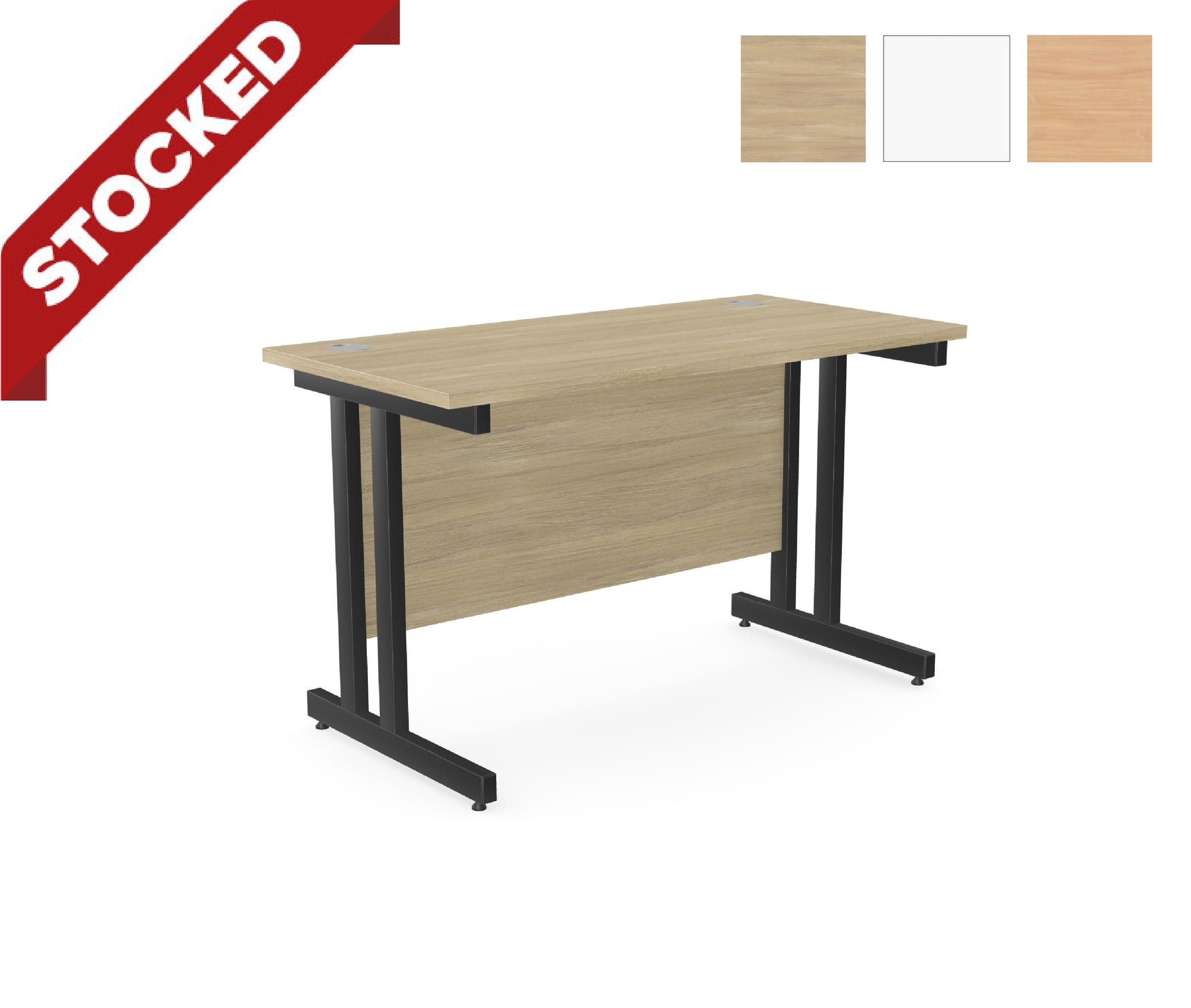 Ashford Metal Twin Leg Straight Desk 600