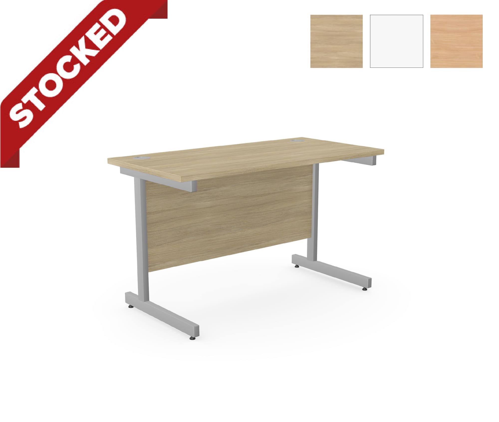 Ashford Metal Leg Straight Desk 600