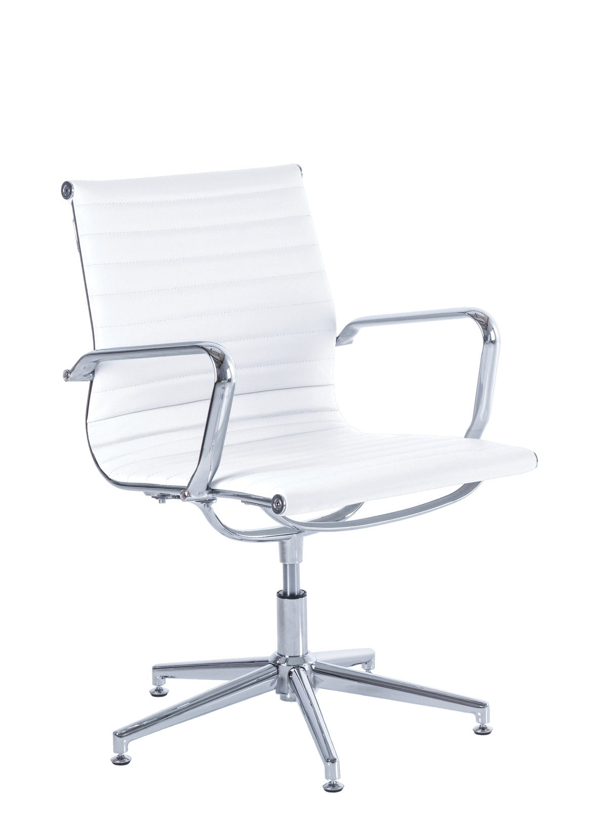Aria 'A' Leather Meeting Chair with Memory Return Swivel