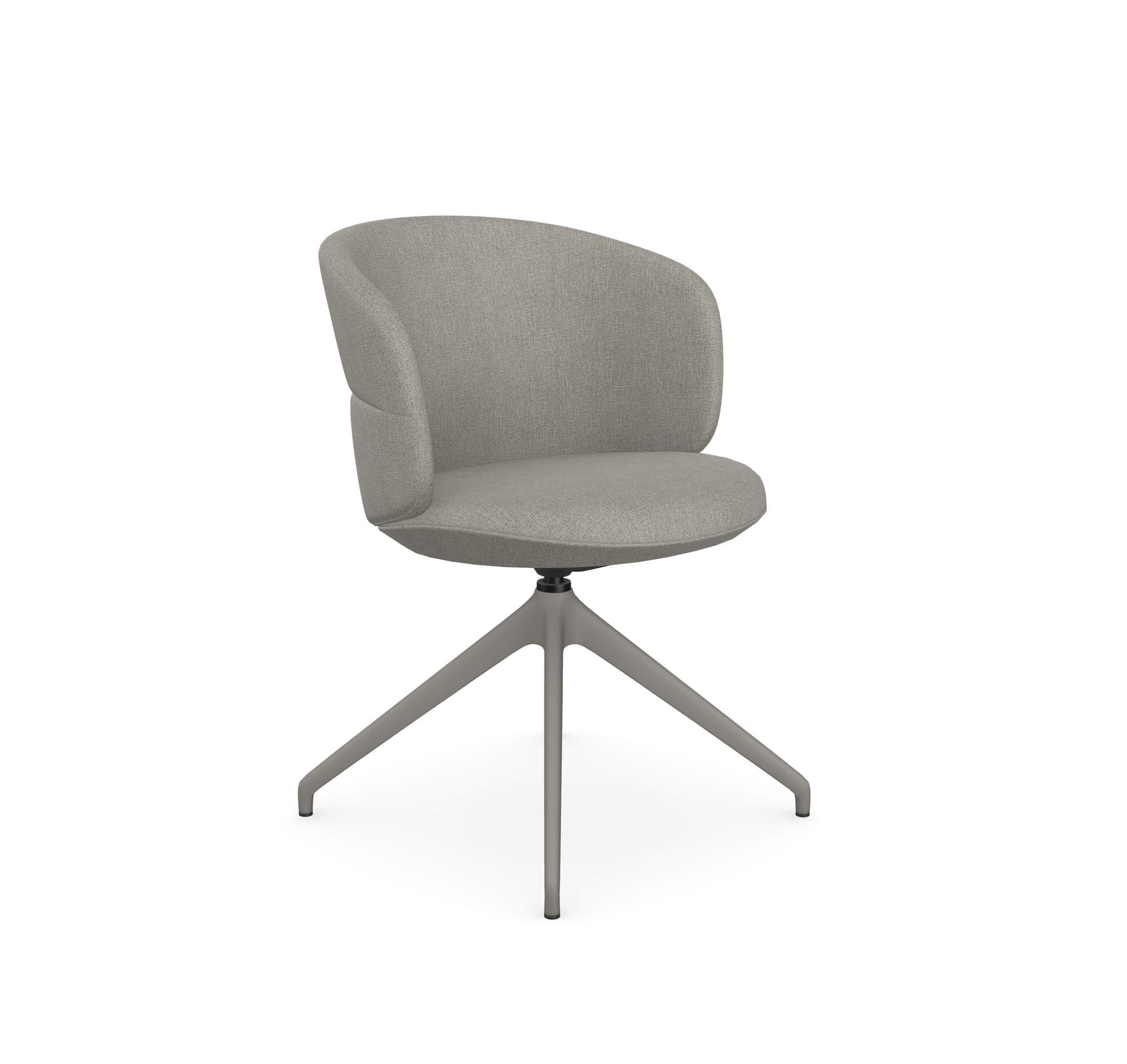 Ekori Chair - 4-arm swivel fixed-height base, feet