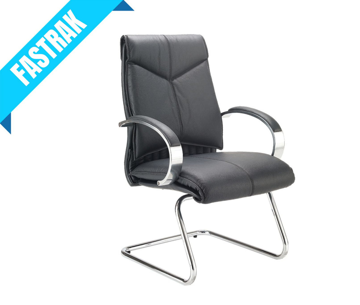 Valentino Medium Back Visitors Chair with Chrome Cantilever Frame