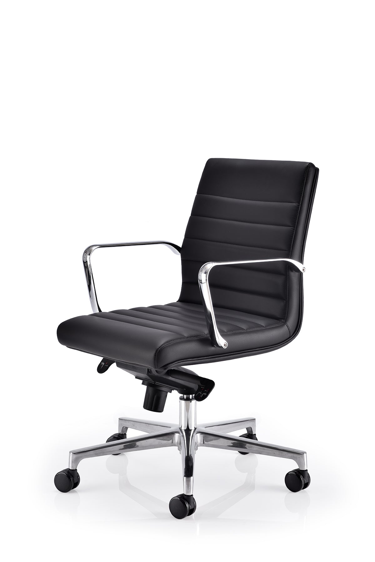 Folio Executive Leather Seating Armchair with Full Cushioning & Ribbed Stitch Detail