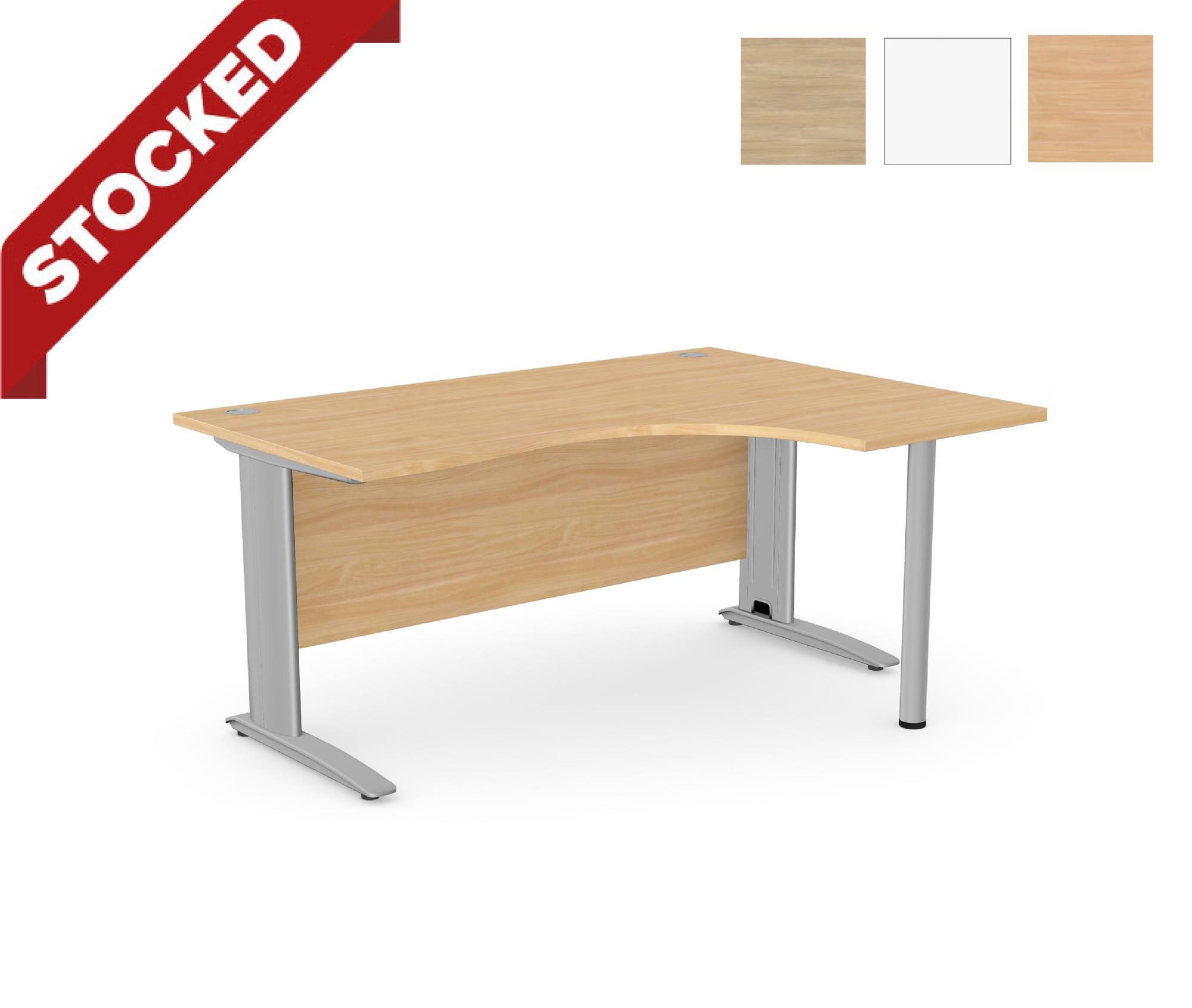 Komo Crescent Desk With Pole Leg