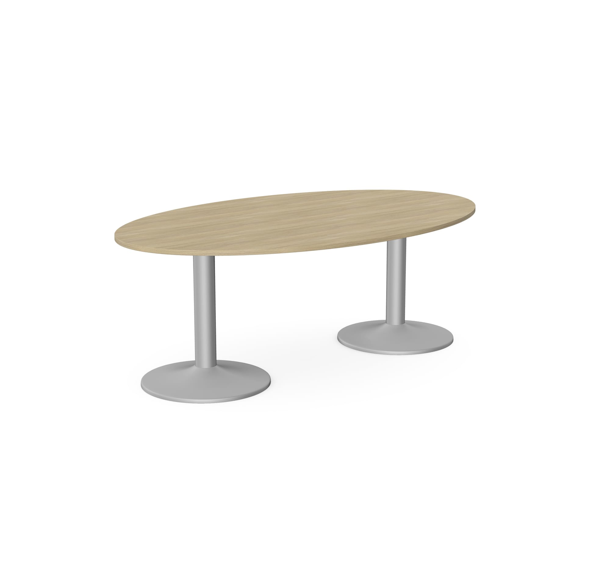 Kito Elipse Meeting Table, Double Cylinder Leg Base - Size 2000mm x 1200mm