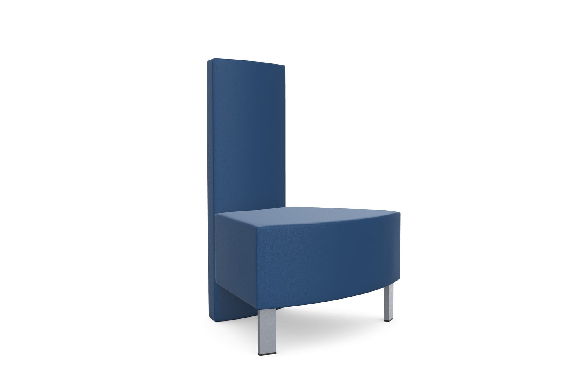 Snake 45 Degree Corner Section with Backrest on Shorter Angle