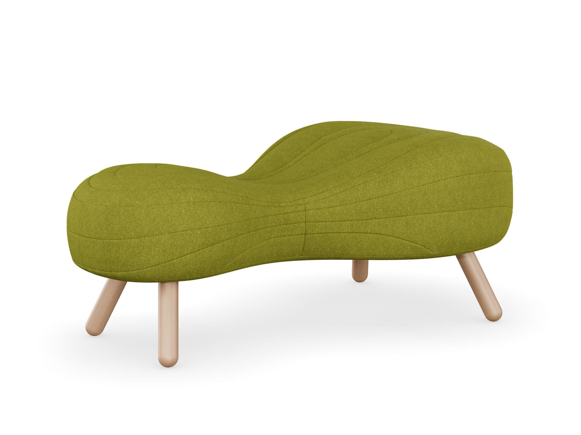 Bouli 2 Seater Wooden Legs - BO2N
