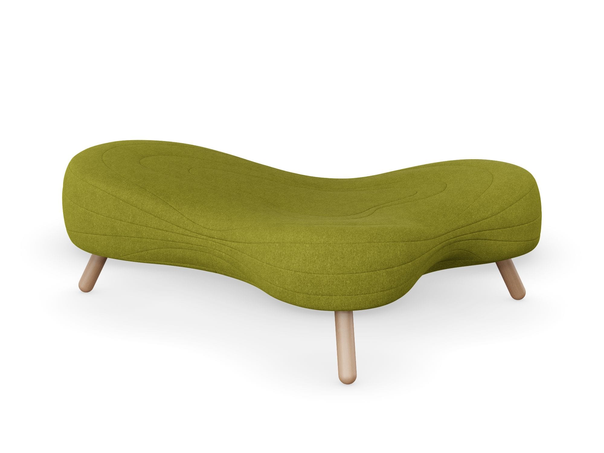 Bouli 3 Seater Wooden Legs - BO3N