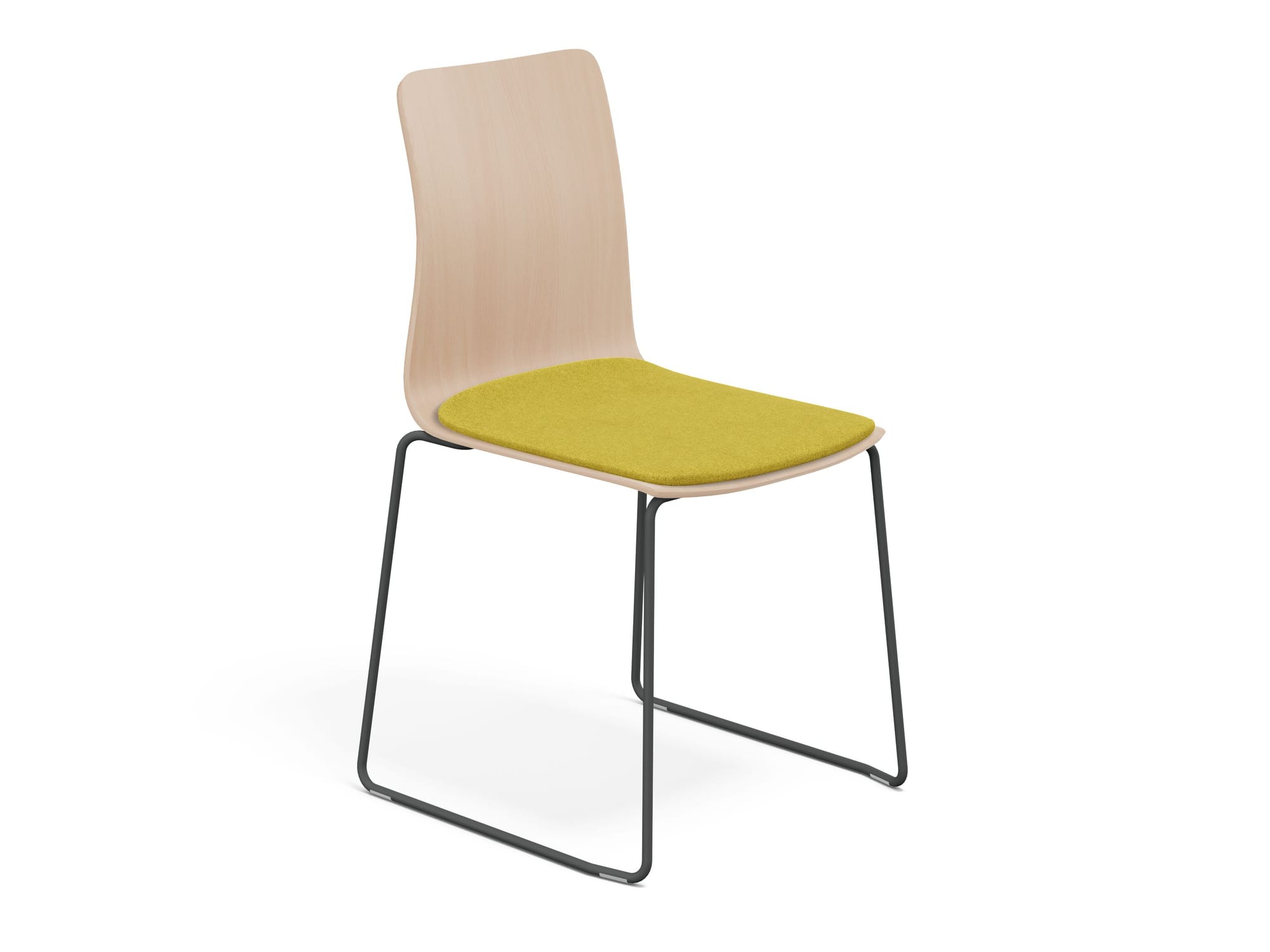Linar Plus Wooden Chair with Cushion, Cantilever