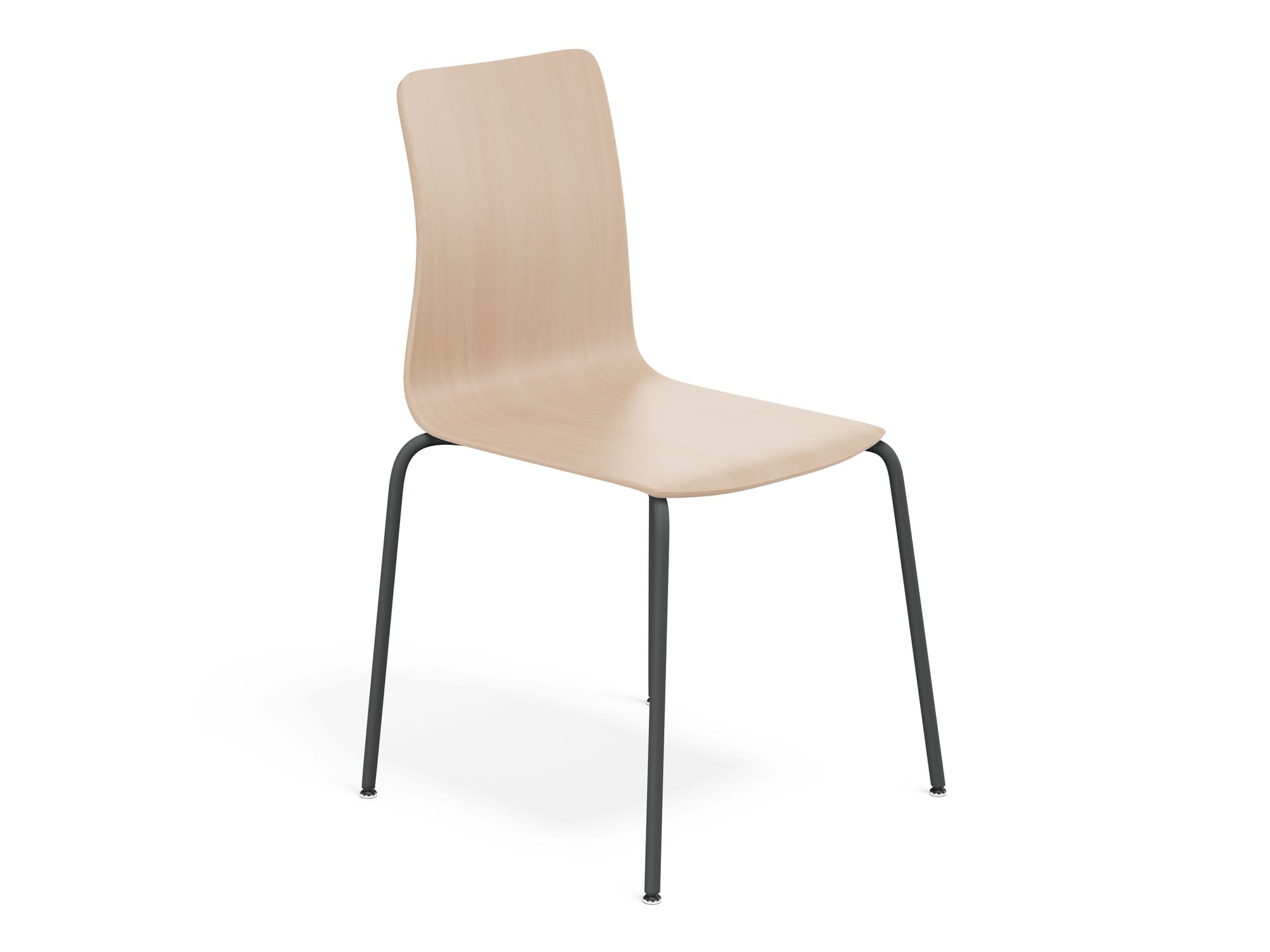 Linar Plus Wooden Chair, Metal Legs