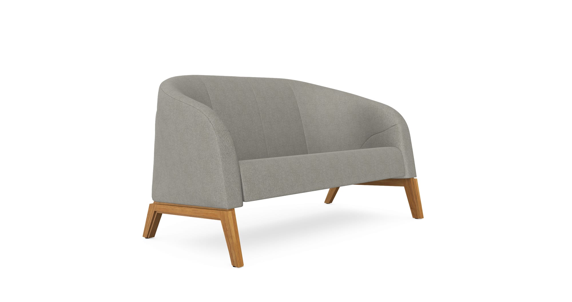 Mula 2 Seater Sofa, Wooden Legs