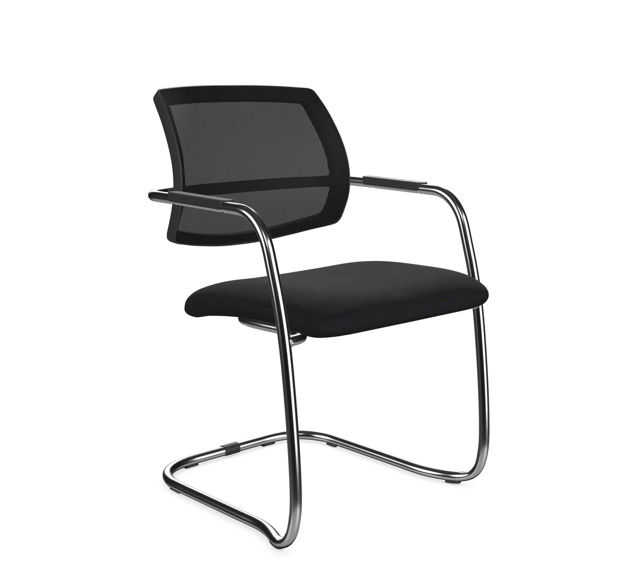 OQ Series Mid Mesh Backrest Stacking Chair, Chrome Frame