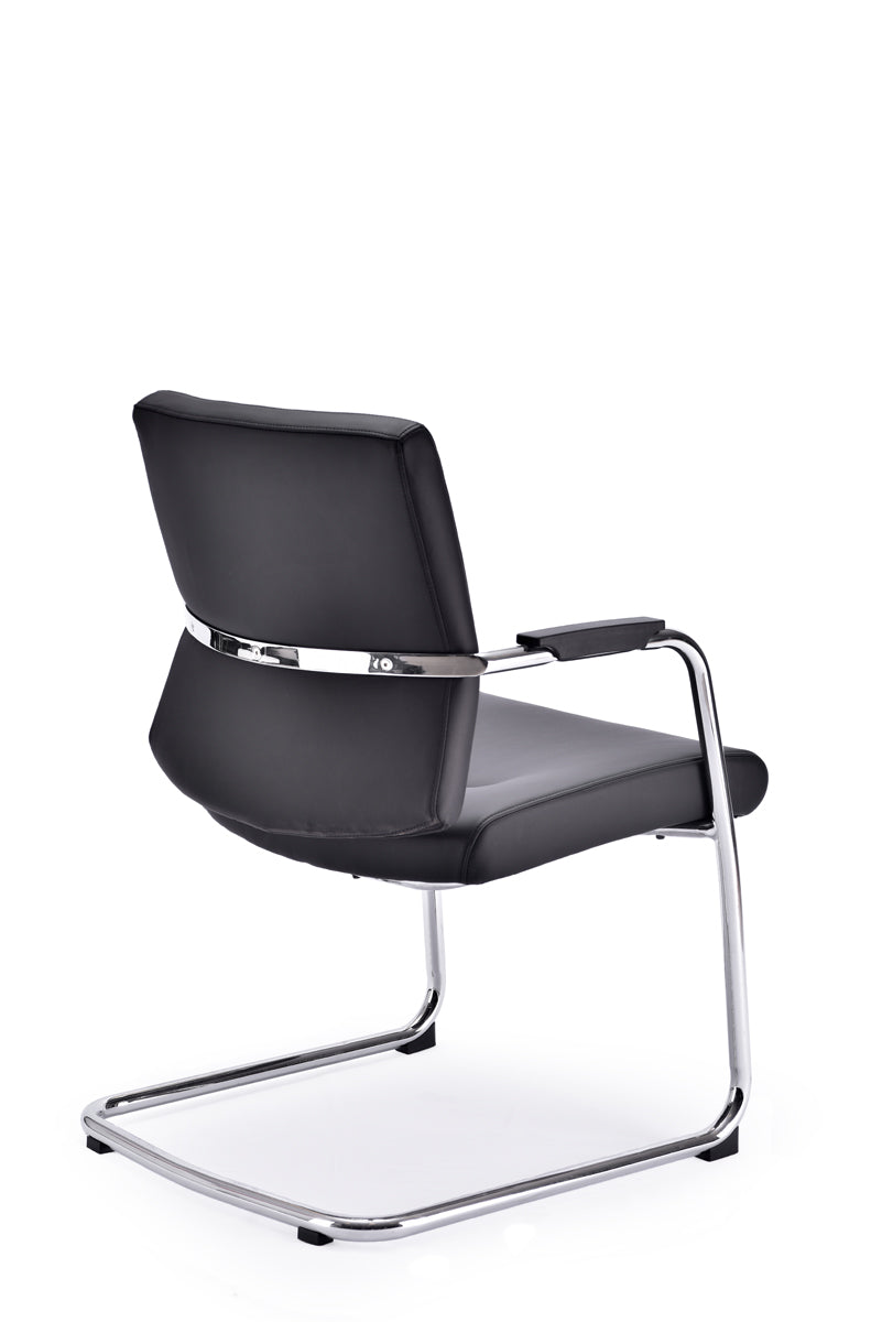 Rico Leather Boardroom Cantilever Chair with Stitch Detailing