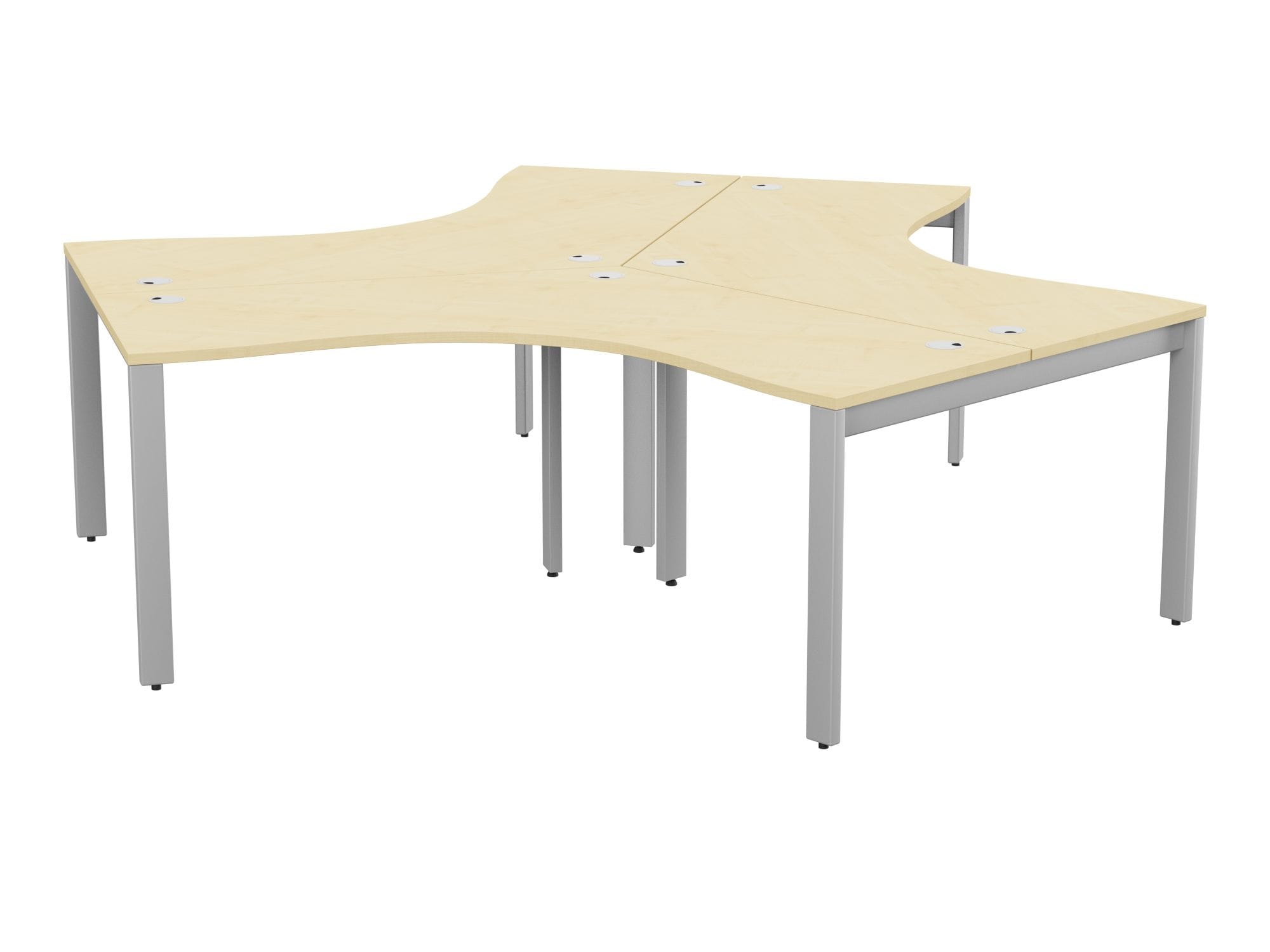 Switch 120 Degree 3 Person Bench, O-Leg