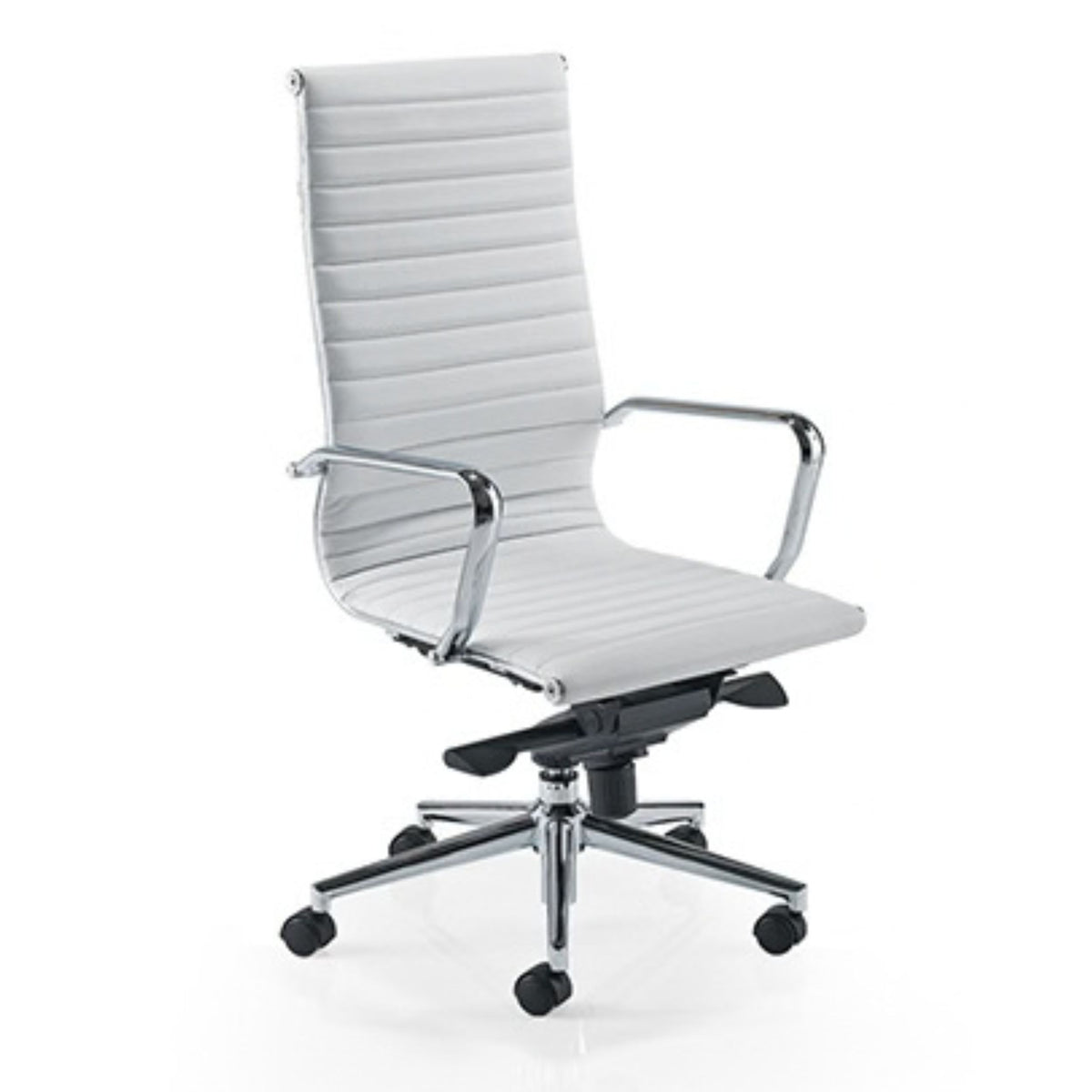 Aria 'A' Executive Leather Armchair with Ribbed Stitch Details