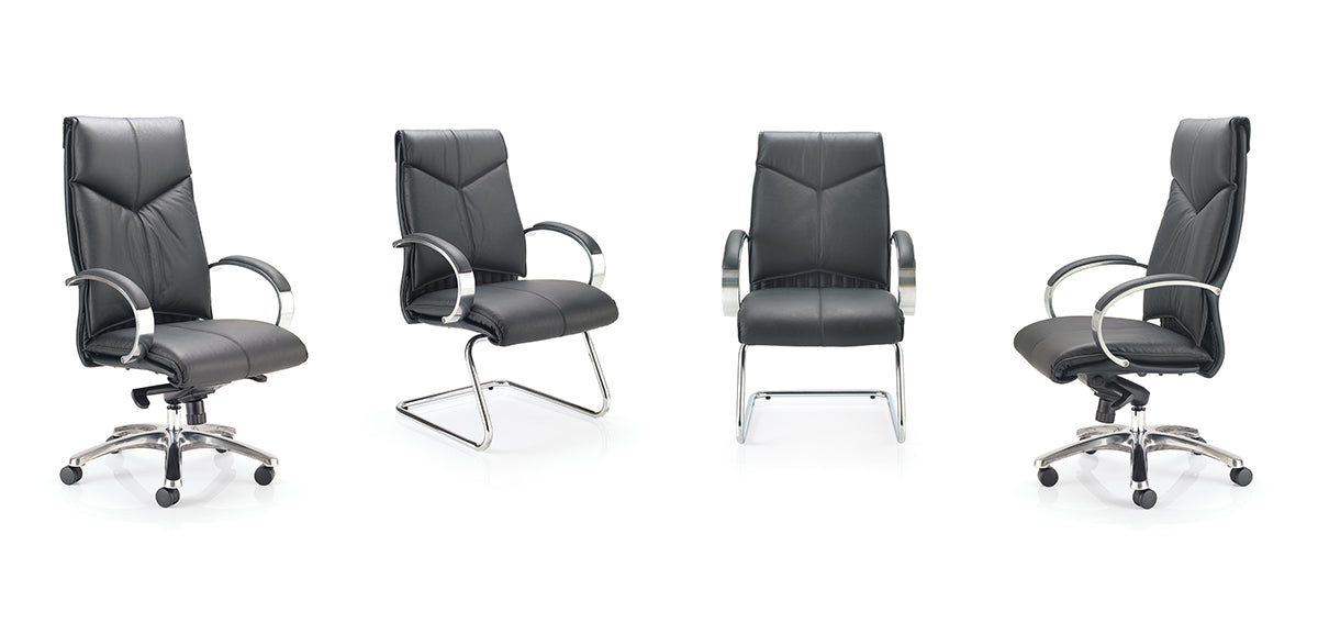 Valentino Executive & Boardroom Chair with Chrome Armrests