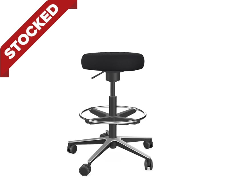 Work Stool 5 Star Aluminium Base